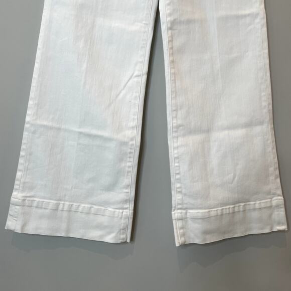 J.Crew 1996 Updated Denim Trouser Pant Wide Leg Dressy Date Trip CH679 White 24 - Picture 7 of 16